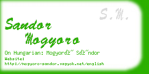 sandor mogyoro business card